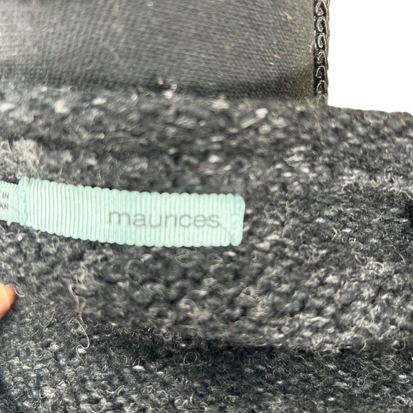 Maurices Black White Fair Isle Wool Blend Button Cardigan Sweater Size XL - Picture 4 of 8